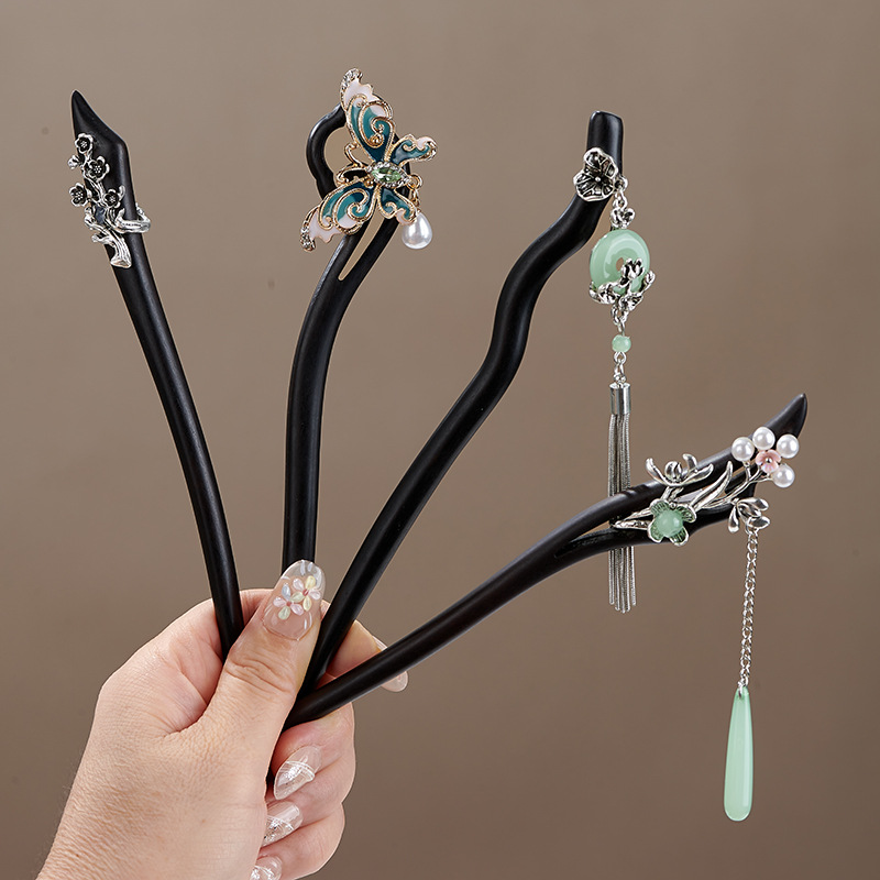 Hanbok Hair Pin - New Chinese style ebony hairpin ethnic