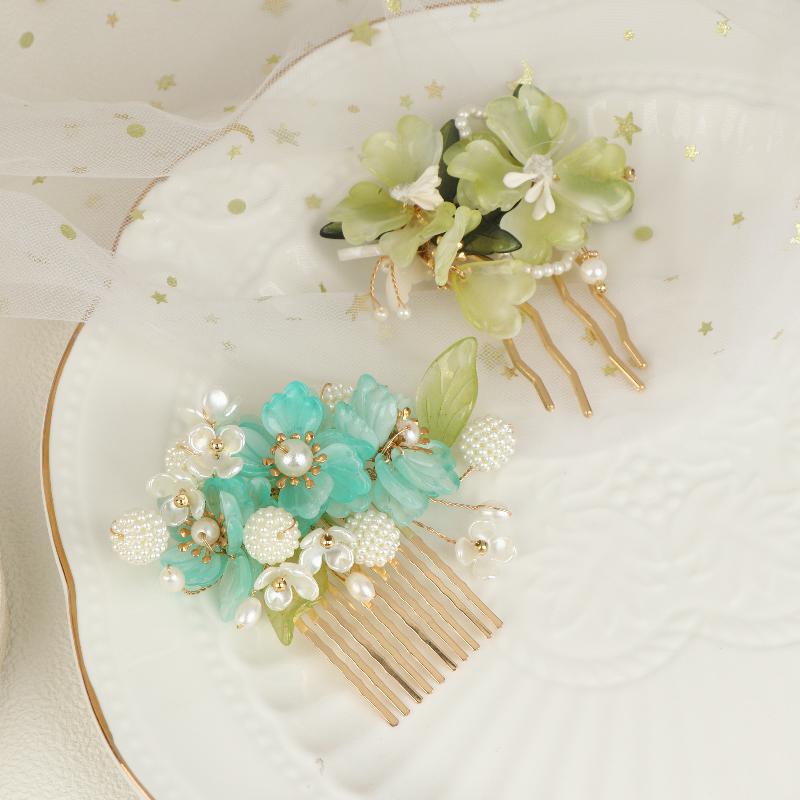 1Pcs Cool Jade Orchid Flower H - مراجعة Hanbok Hair Pin وسعره