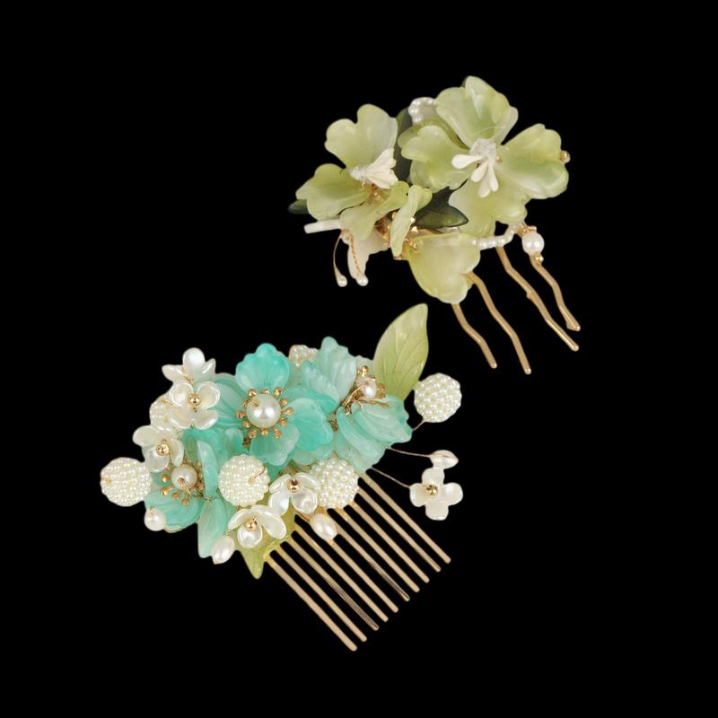 1Pcs Cool Jade Orchid Flower H - مراجعة Hanbok Hair Pin وسعره