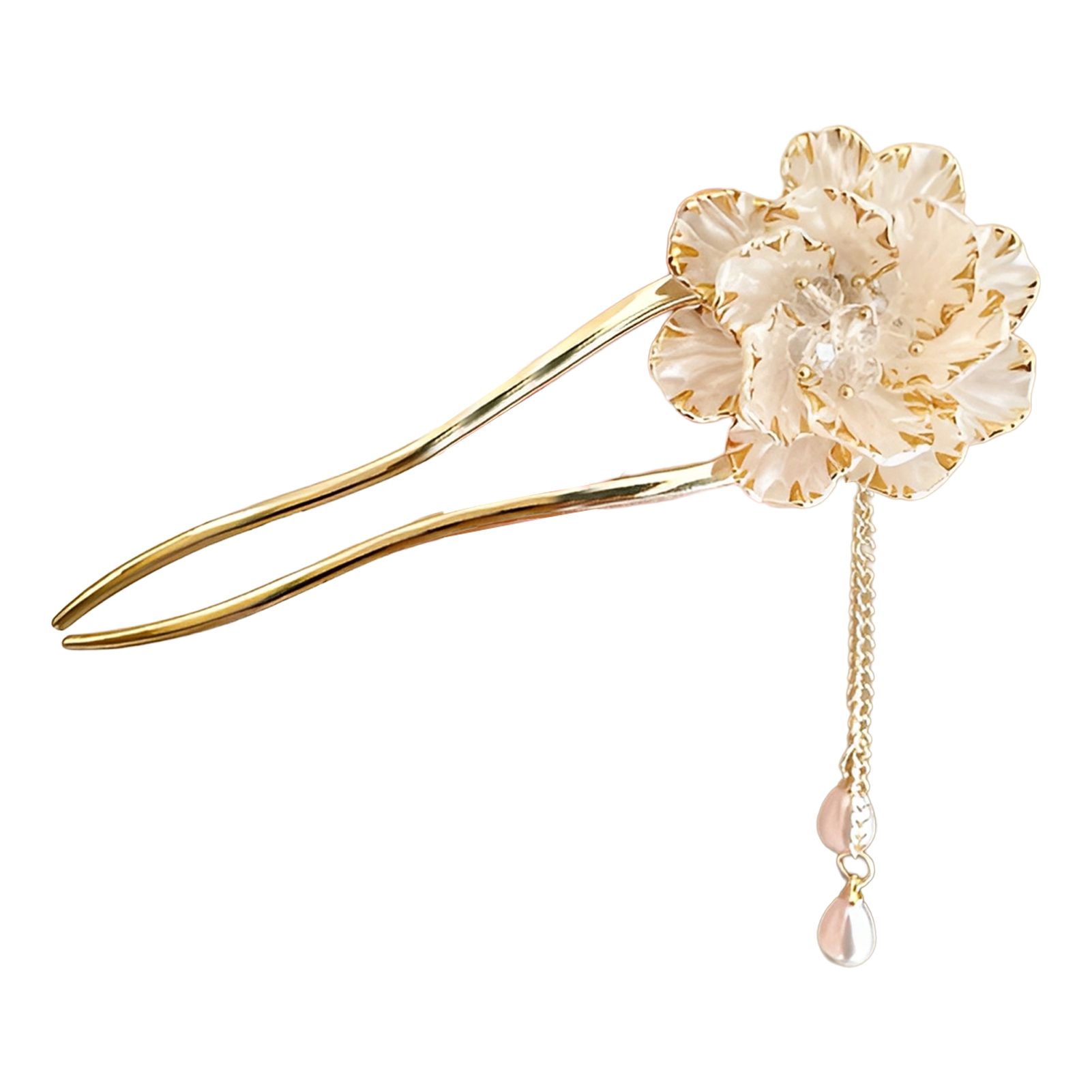 Elegant Hair Stick Peony Flowe - مراجعة Hanbok Hair Pin وسعره