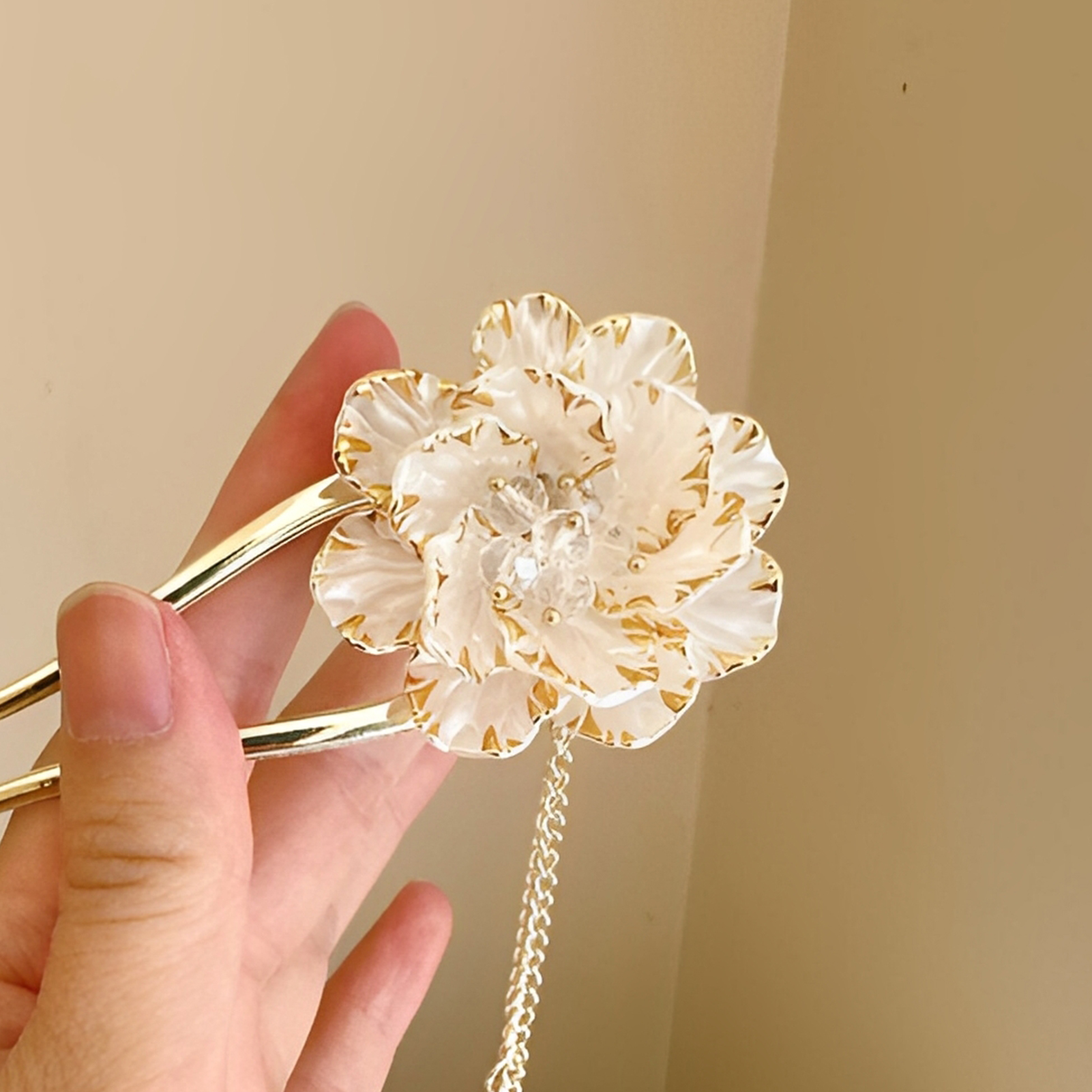 Elegant Hair Stick Peony Flowe - مراجعة Hanbok Hair Pin وسعره