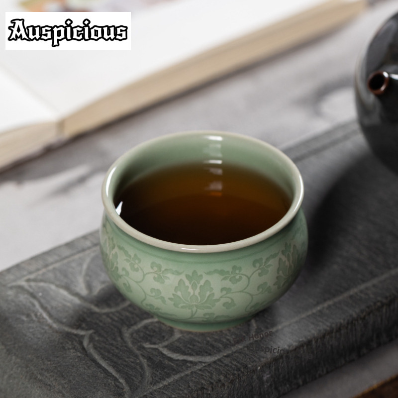 108ml Handmade Twining Lotus C - مراجعة Celadon Ceramic Cup وسعره