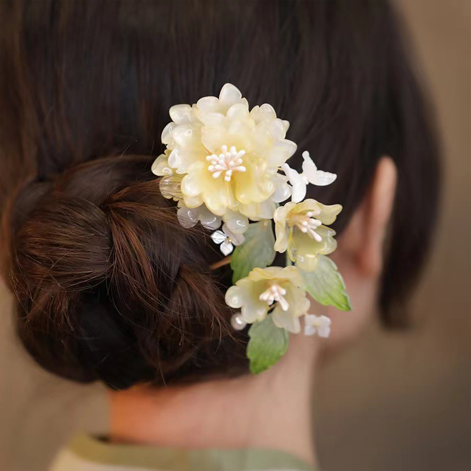 Flower U-shaped Hairpin Chines - مراجعة Hanbok Hair Pin وسعره