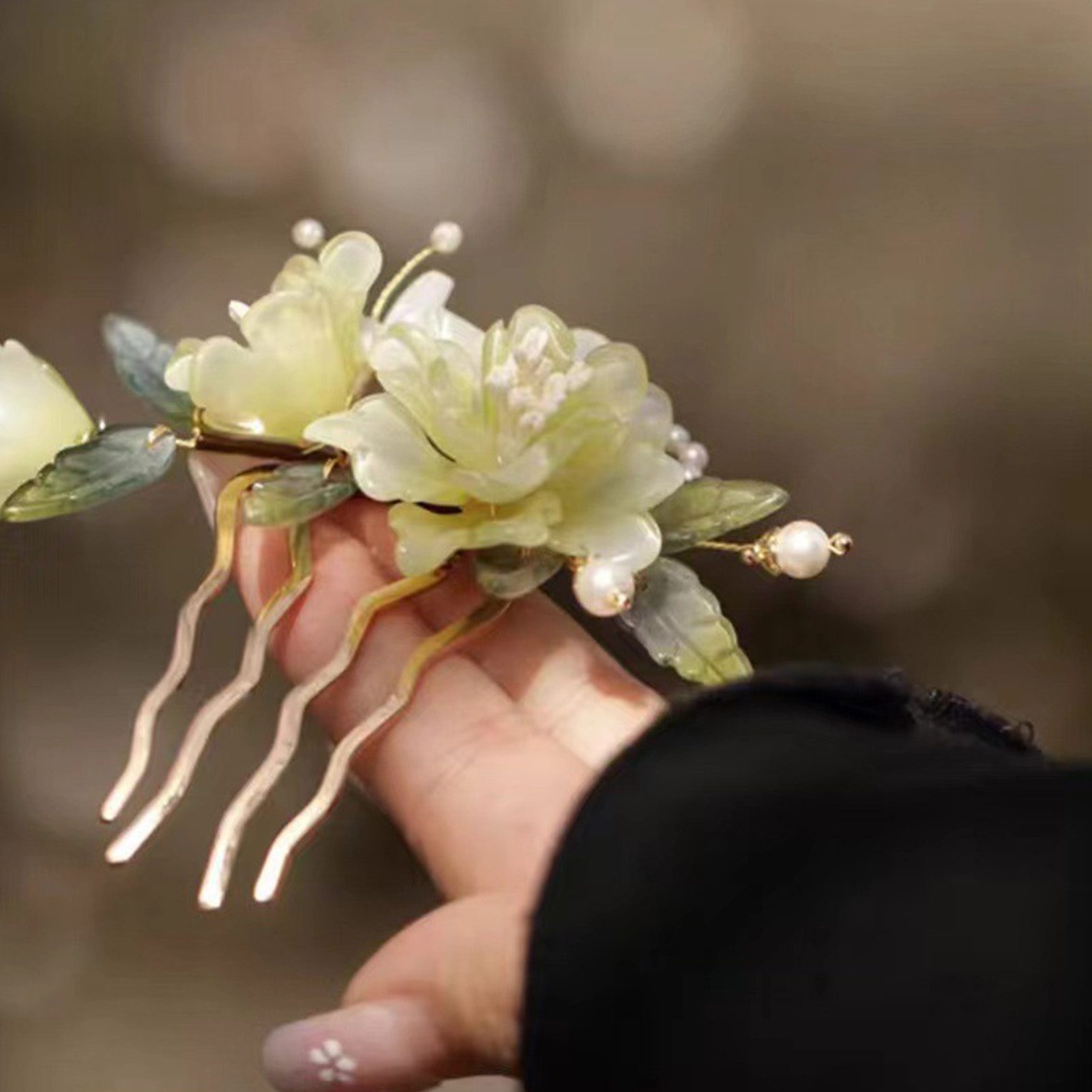 Flower U-shaped Hairpin Chines - مراجعة Hanbok Hair Pin وسعره