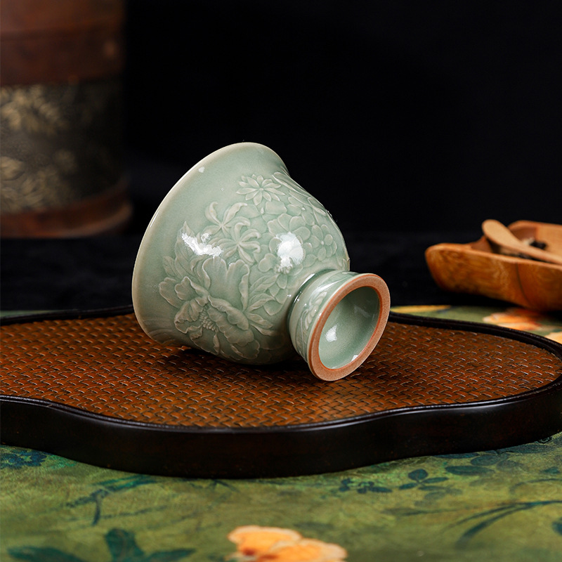 LH celadon teacup tall cup tea - مراجعة Celadon Ceramic Cup وسعره