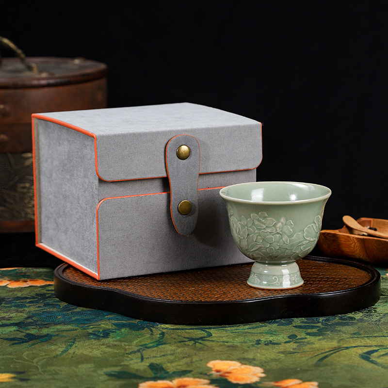 LH celadon teacup tall cup tea - مراجعة Celadon Ceramic Cup وسعره