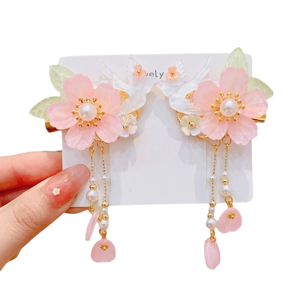 Fashion Pink Hair Clip Flower  - مراجعة Hanbok Hair Pin وسعره
